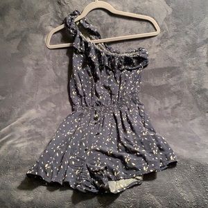 One shoulder ruffled edge romper size XS